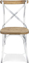 Alterego Ranch - Houten Keukenstoel - Oude Walnoot Afwerking - 50x47x89cm