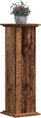 vidaXL - Plantenstandaard - 33x33x100 - cm - bewerkt - hout - oud - houtkleurig
