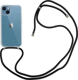 Høyde - Geschikt voor iPhone 13 Mini - Telefoonhoes met koord - Transparant