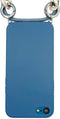 Høyde - Geschikt voor iPhone SE (2022 / 2020) / 8 / 7 / 6(s) - Telefoonhoes met koord + Kralenketting - Blauw