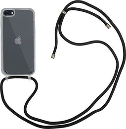 Høyde - Geschikt voor iPhone SE (2022 / 2020) / 8 / 7 - Telefoonhoes met koord - Transparant