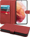Høyde - Vegan lederen bookcase hoes - 100% Biologisch Afbreekbaar - Samsung Galaxy S21 Plus / S21+ - Rood