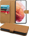 Høyde - Vegan lederen bookcase hoes - 100% Biologisch Afbreekbaar - Geschikt voor Samsung Galaxy S21 Plus / S21+ - Cognac