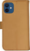 Høyde - Vegan lederen bookcase hoes - 100% Biologisch Afbreekbaar - Geschikt voor iPhone 12 Mini - Cognac