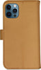 Høyde - Vegan lederen bookcase hoes - 100% Biologisch Afbreekbaar - Geschikt voor iPhone 12 / 12 Pro - Cognac