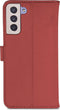 Høyde - Vegan lederen bookcase hoes - 100% Biologisch Afbreekbaar - Samsung Galaxy S21 Plus / S21+ - Rood