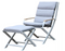 Westfield Outdoors Amber - Loungestoel met voetenbank - Waterafstotend UV-beschermend - Lichtblauw