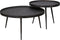 Hoyz - Salontafel Rond Metallic - Zwart - Set van 2 - 76x76x40