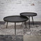 Hoyz - Salontafel Rond Metallic - Zwart - Set van 2 - 76x76x40