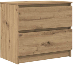 vidaXL - Tv-meubel - 60x35x54 - cm - bewerkt - hout - artisanaal - eikenkleur