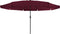 vidaXL - Ligbed - Parasol - met - LED - Lichten - 395x245 - cm - Bordeaux - Rood