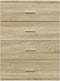 vidaXL - Dressoir - 60x39x80 - cm - bewerkt - hout - sonoma - eikenkleurig