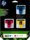 HP 363 Inktcartridges - Cyaan / Geel / Magenta
