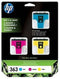 HP 363 Inktcartridges - Cyaan / Geel / Magenta
