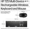 HP 725 Multi-Device Rechargeable Wireless Keyboard and Mouse Combo