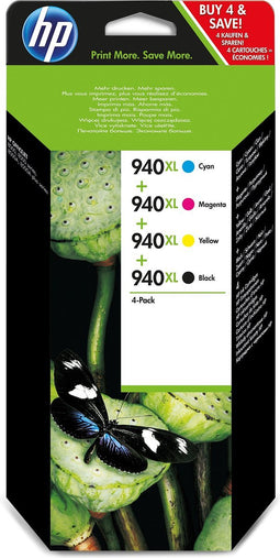 HP 940XL - Inktcartridge / Zwart / Cyaan / Magenta / Geel / 4-pack (C2N93AE)