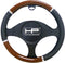 HP Autozubehör Stuurwielhoes (Ø x h) 39 cm x 4 cm Polyurethaan (PU) 3-kleurig, Zwart, Hout, Aluminium 37 - 39 cm