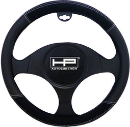 HP Autozubehör Stuurwielhoes (Ø x h) 39 cm x 4 cm Velours, Kunstleer Zwart 37 - 39 cm