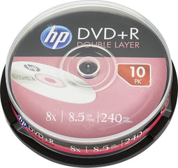 HP DRE00060 DVD+R DL disc 8.5 GB 10 stuk(s) Spindel