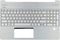 HP Laptop Toetsenbord Qwerty US + Top Cover - Zilver