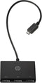 HP USB-C to USB-A - Hub - 3 x SuperSpeed USB 3.0 - desktop - voor Elite c1030; EliteBook 83X G7, 84X G7, 85X G7; ProDesk 400 G7; ZBook Create G7, Studio G7