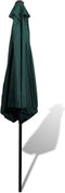 vidaXL - Parasol - met - stalen - paal - 3 - m - groen