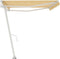vidaXL - Luifel - vrijstaand - automatisch - 500x350 - cm - geel - en - wit