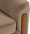 Leunstoel Natuurlijk Taupe Rubberwood Foam Weefsel 87 x 80 x 81 cm