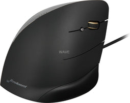 Evoluent VerticalMouse C - Ergonomische muis - Draad - 5 knoppen - Zwart Zilver