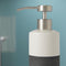 Sealskin Doppio - Zeepdispenser 325 ml - Handgeschilderd keramiek - Grijs