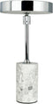 Dyberg Larsen Starlight - LED oplaadbare tafellamp - Dimbaar met marmeren voet - Chroom/grijs marmer