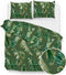 Zohome Dekbedovertrek Alanzo - Bedlinnen met Bladeren print - 240x220 - Groen - Dekbedhoes van 100% Katoen-Satijn