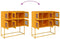 vidaXL - Dressoir - 100,5x39x107 - cm - koudgewalst - staal - mosterdgeel