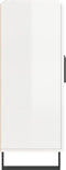 vidaXL - Dressoir - 69,5x34x90 - cm - bewerkt - hout - hoogglans - wit