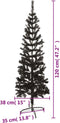 vidaXL - Kerstboom - smal - 120 - cm - zwart