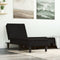 vidaXL - Chaise - longue - fluweel - zwart