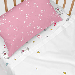 Onderlaken HappyFriday LE PETIT PRINCE Wit Multicolour 70 x 140 x 14 cm