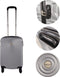Ceruzo Handbagage Koffer - Trolley - 28L- 51.5 cm - Zilver Grijs - Spinnerwielen 360° - Cijferslot