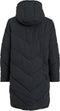 VILA VITRUST NEW LONG JACKET - Gequilte jas met capuchon - Zwart - Maat 36