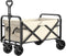 Niceey Bolderkar - Opvouwbaar - 70KG Draagkracht - 50L - Inklapbare Bolderwagen/Transportwagen - 2 Standen - Wasbaar Polyester - Beige