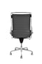 Feel Furniture - Luxe design bureaustoel van 100% rundleer - Hoge rugleuning - Donker grijs