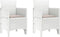 vidaXL - Tuinstoelen - met - Kussens - 2 - stuks - Witte - Poly - Rattan