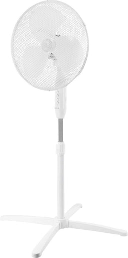 Inventum VST400W - Statiefventilator - 3 snelheden - Ø 40 cm - 80° oscillatie - Hoogte verstelbaar - Wit