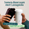 Castagnola Thermosbeker - Koffiebeker To Go - 380 ML - Donkerbruin