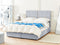 VERNOYES - Bed met opbergruimte - Lichtgrijs - 140 x 200 cm - Fluweel