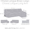 Hoes voor chaise longue met lange armleuning rechts Eysa BRONX Beige 170 x 110 x 310 cm