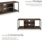 Tectake TV-meubel - Lowboard met 4 open vakken - Industrieel design - Donkerbruin - Afmeting (LxBxH) 110 x 40 x 50,5 cm