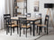 Beliani GEORGIA - Eetkamerset - Zwart - Rubberhout