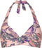Beachlife Tropical Blush - Halter bikinitop met beugel - Uitneembare padding - Roze/Bloemenprint