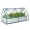 Coast - Verhoogd bed met kas - 180 x 90 x 91 cm - Gegalvaniseerd staal - Groen en zilver